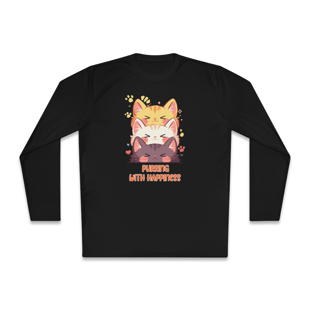 100%纯棉长袖T恤 | Kawaii-Cat-002 
