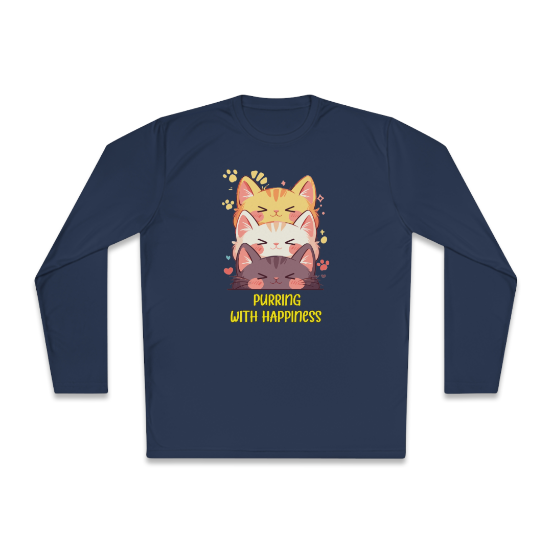 100% Cotton Long Sleeve Tee | Kawaii-Cat-002