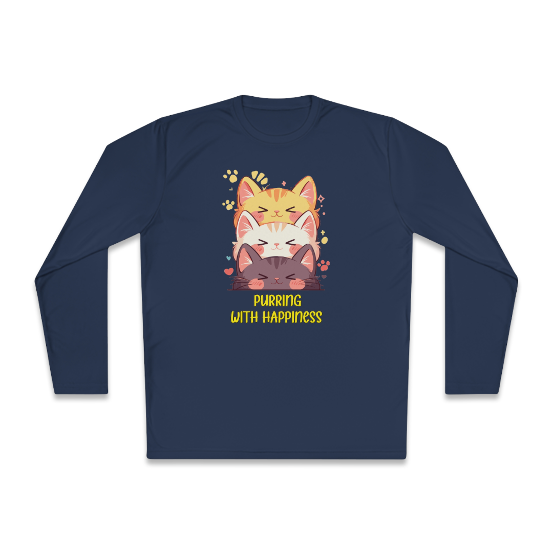 100%纯棉长袖T恤 | Kawaii-Cat-002 