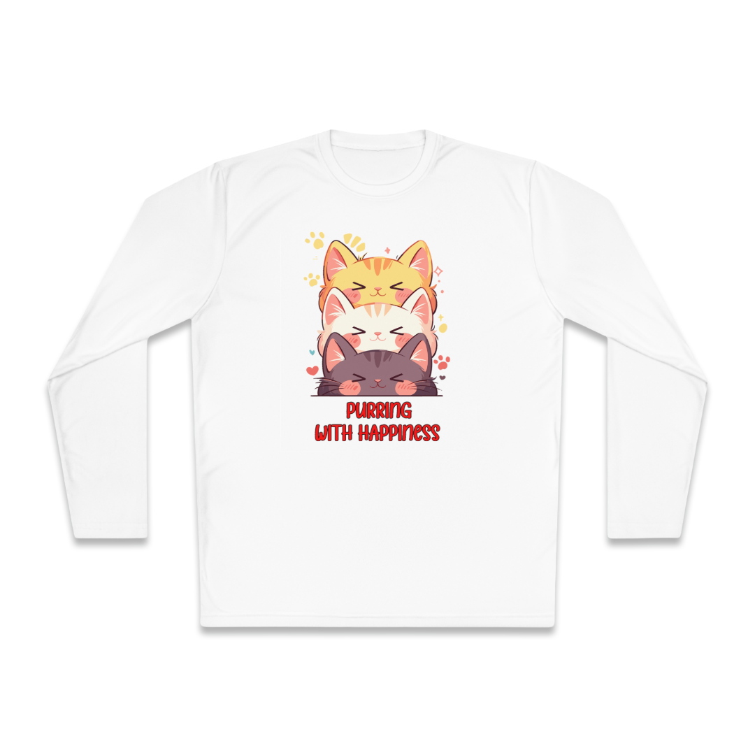 100% Cotton Long Sleeve Tee | Kawaii-Cat-002