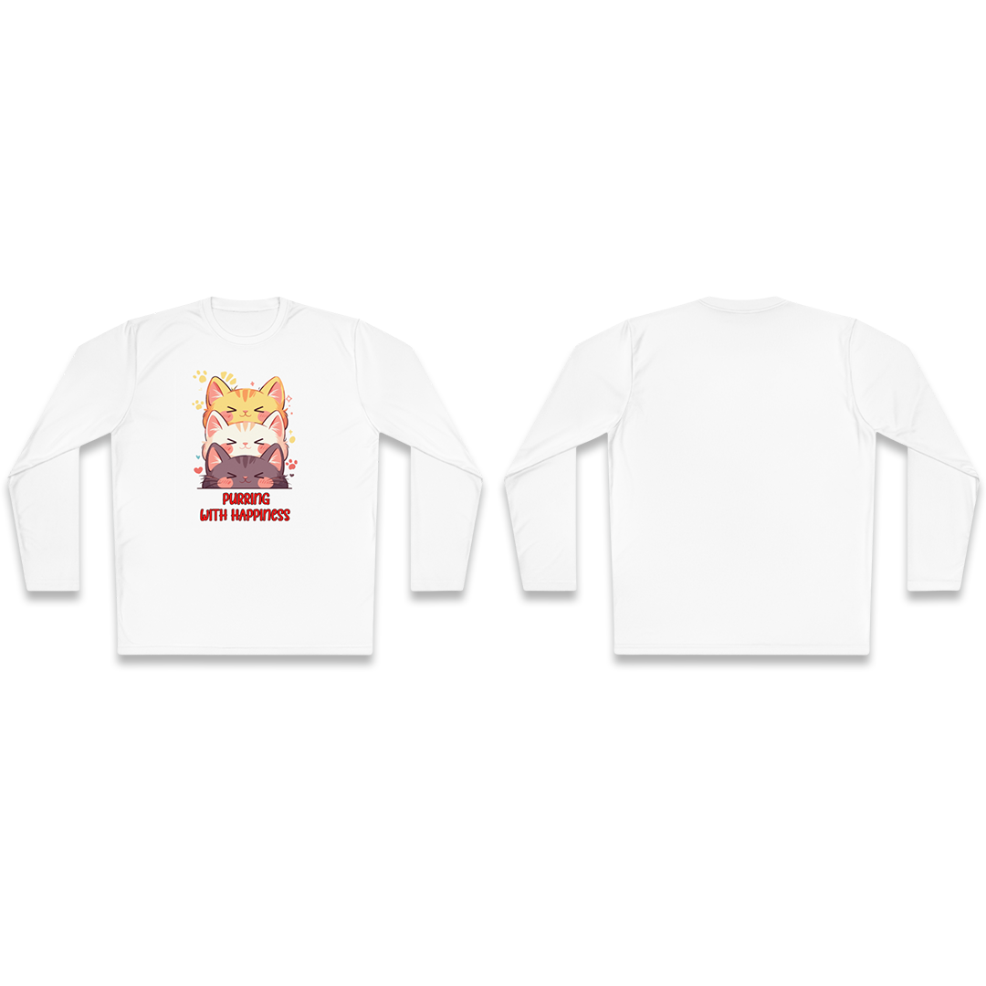 100% Cotton Long Sleeve Tee | Kawaii-Cat-002