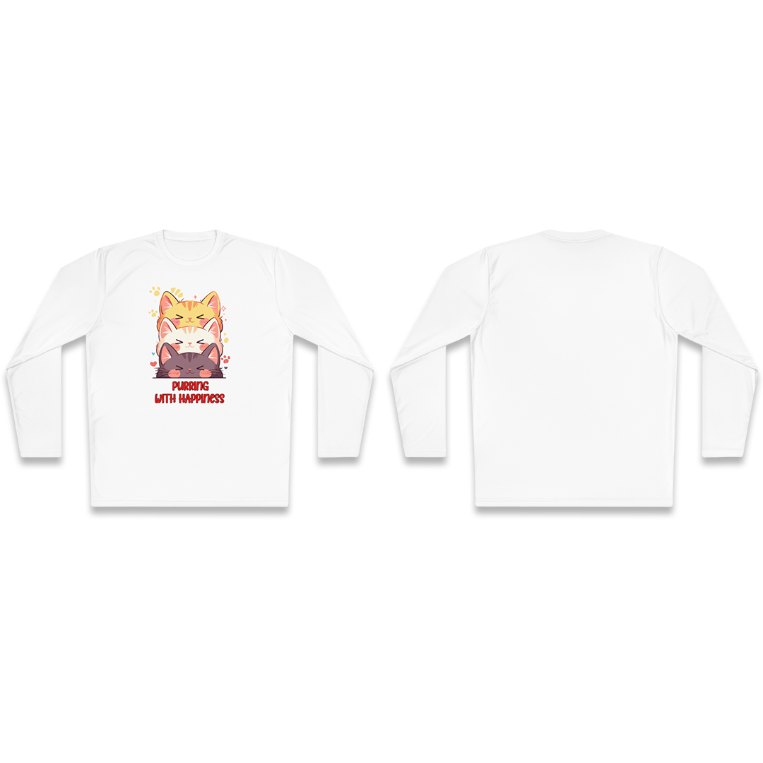 100%纯棉长袖T恤 | Kawaii-Cat-002 