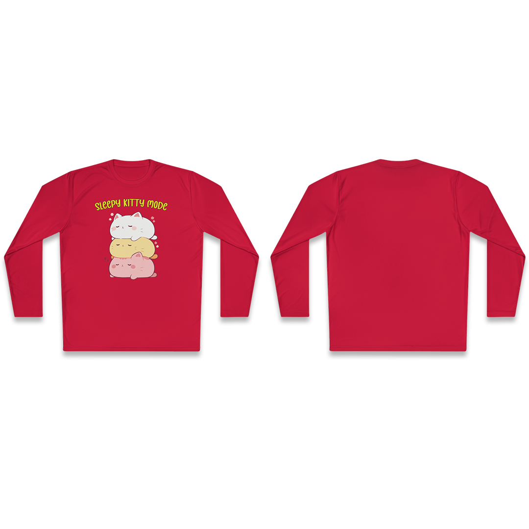 100% Cotton Long Sleeve Tee | Kawaii-Cat-003