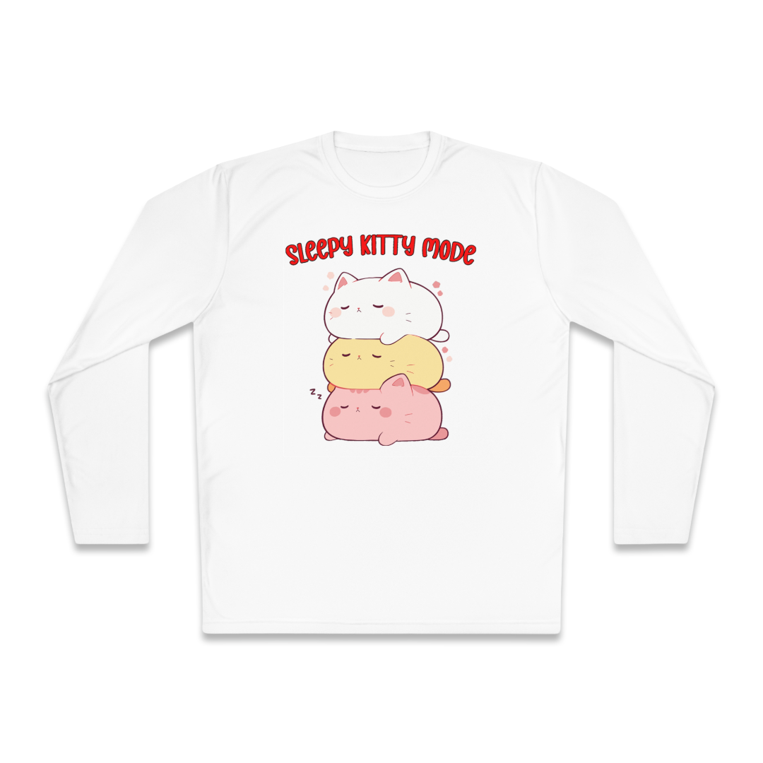 100% Cotton Long Sleeve Tee | Kawaii-Cat-003