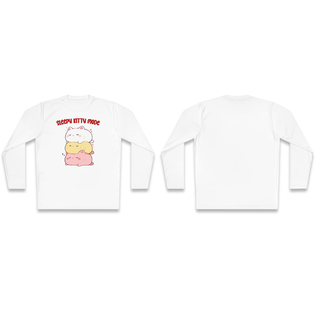 100% Cotton Long Sleeve Tee | Kawaii-Cat-003