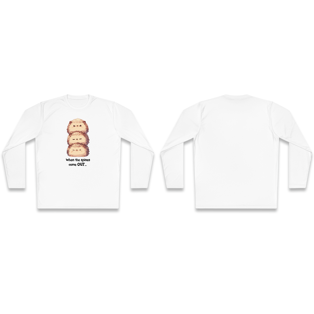 100% Cotton Long Sleeve Tee | Kawaii-Hedgehog-001