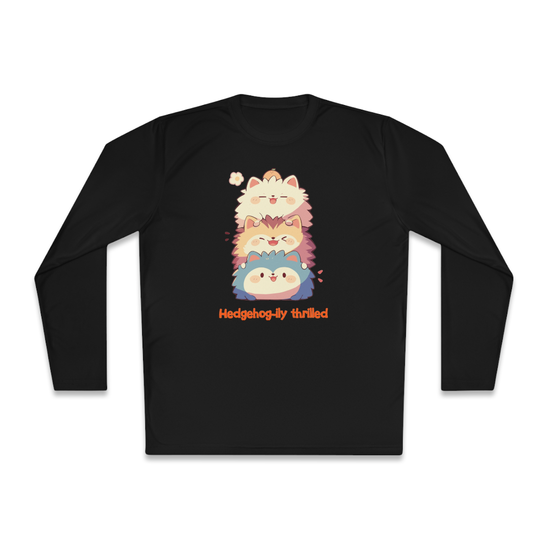 100% Cotton Long Sleeve Tee | Kawaii-Hedgehog-002