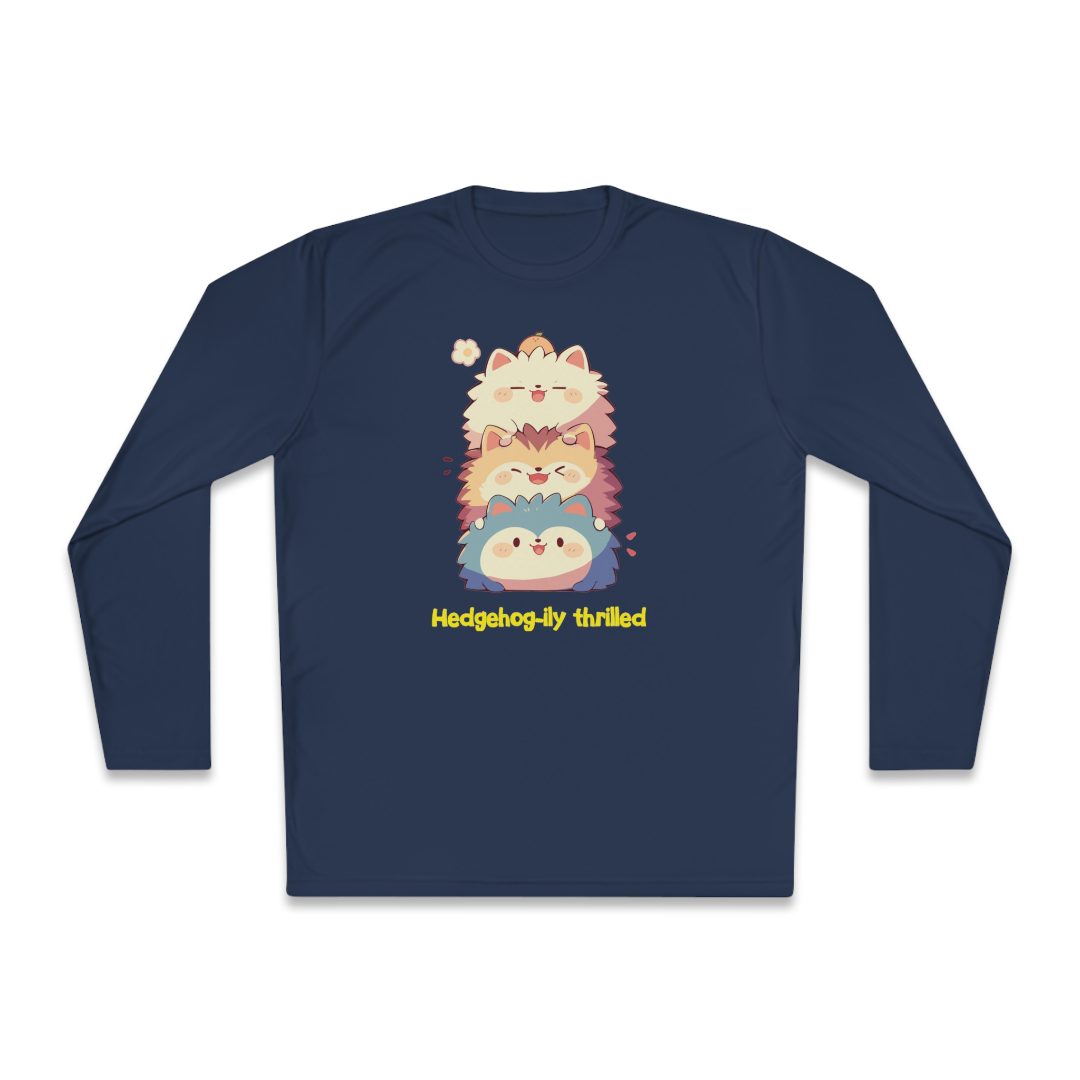 100% Cotton Long Sleeve Tee | Kawaii-Hedgehog-002