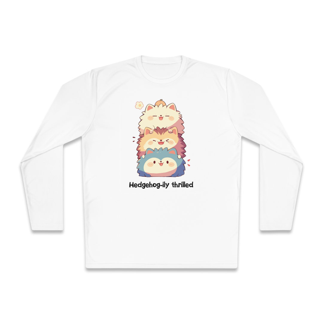 100% Cotton Long Sleeve Tee | Kawaii-Hedgehog-002