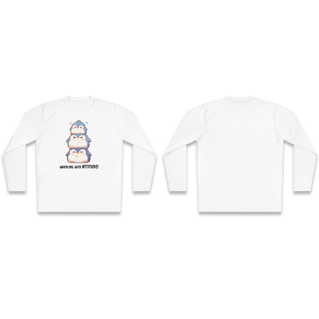 100%纯棉长袖T恤 | Kawaii-Penguin-001 