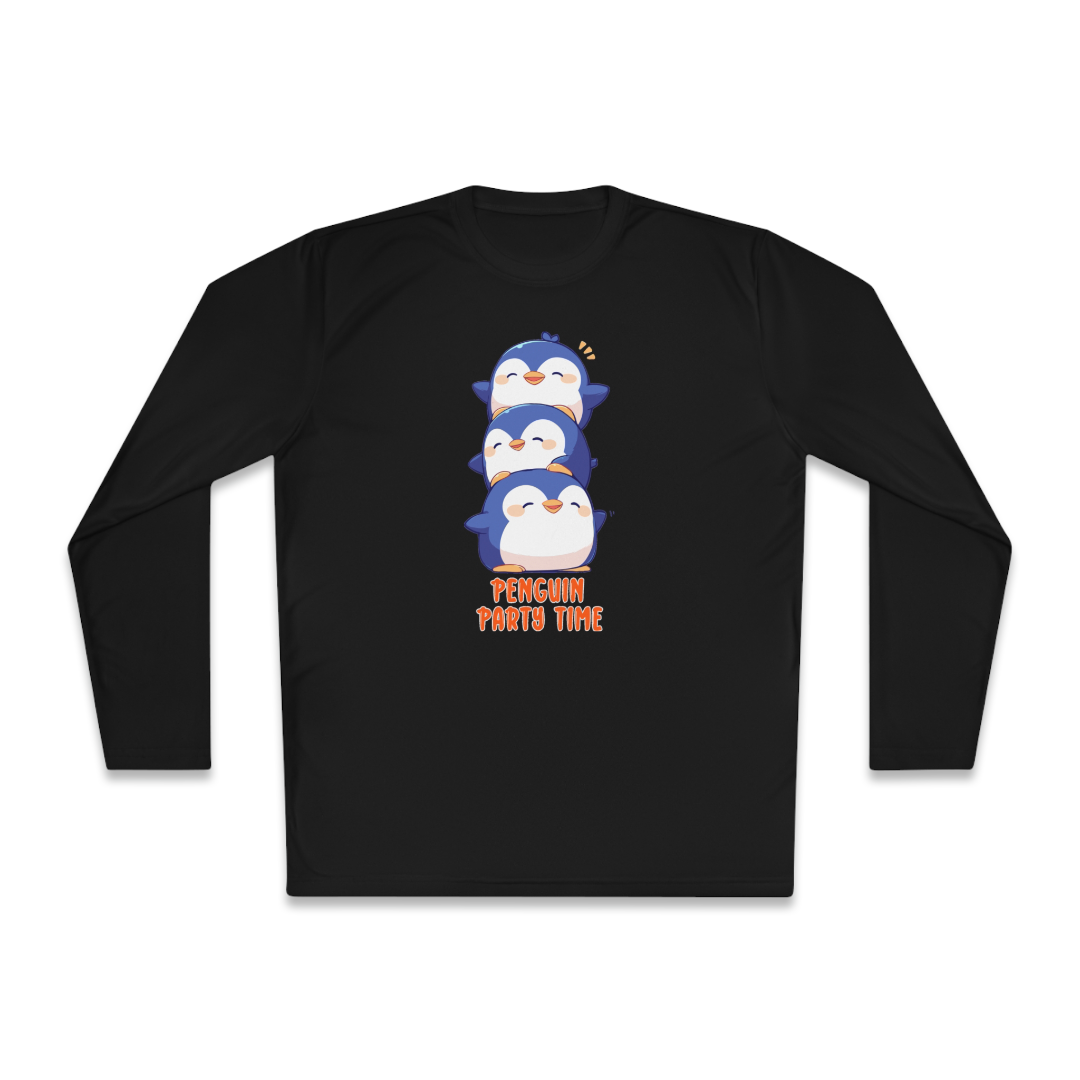 100% Cotton Long Sleeve Tee | Kawaii-Penguin-002