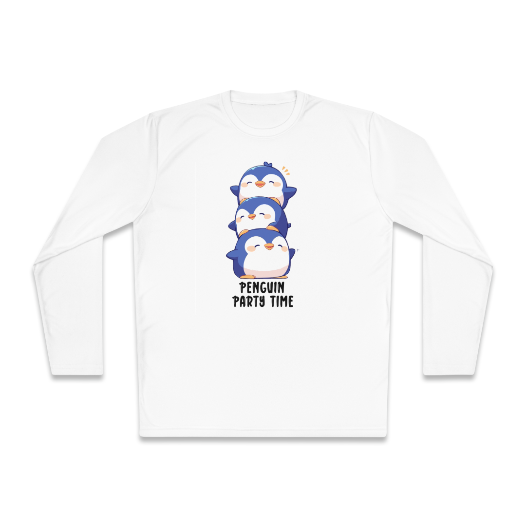 100% Cotton Long Sleeve Tee | Kawaii-Penguin-002