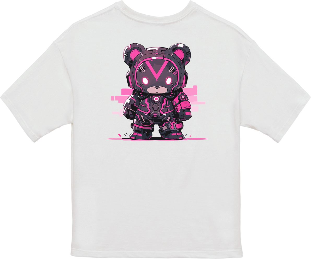 100% Cotton Oversized Tee | Mascot-Bear-002