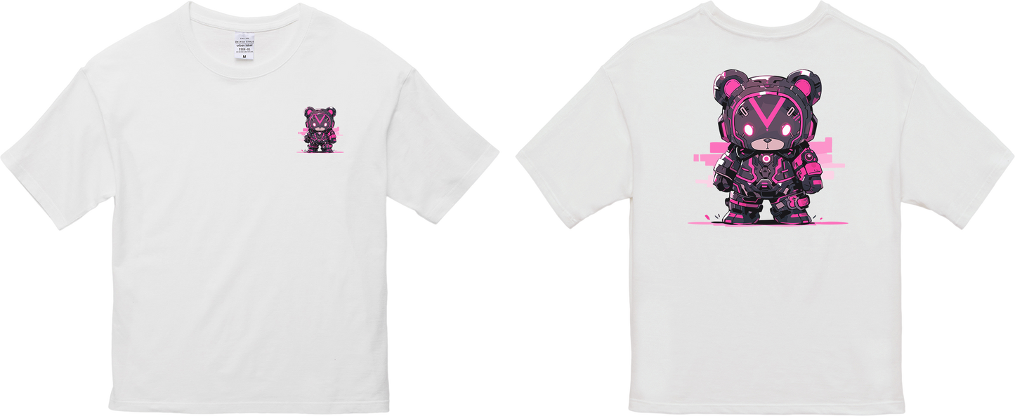 100% Cotton Oversized Tee | Mascot-Bear-002