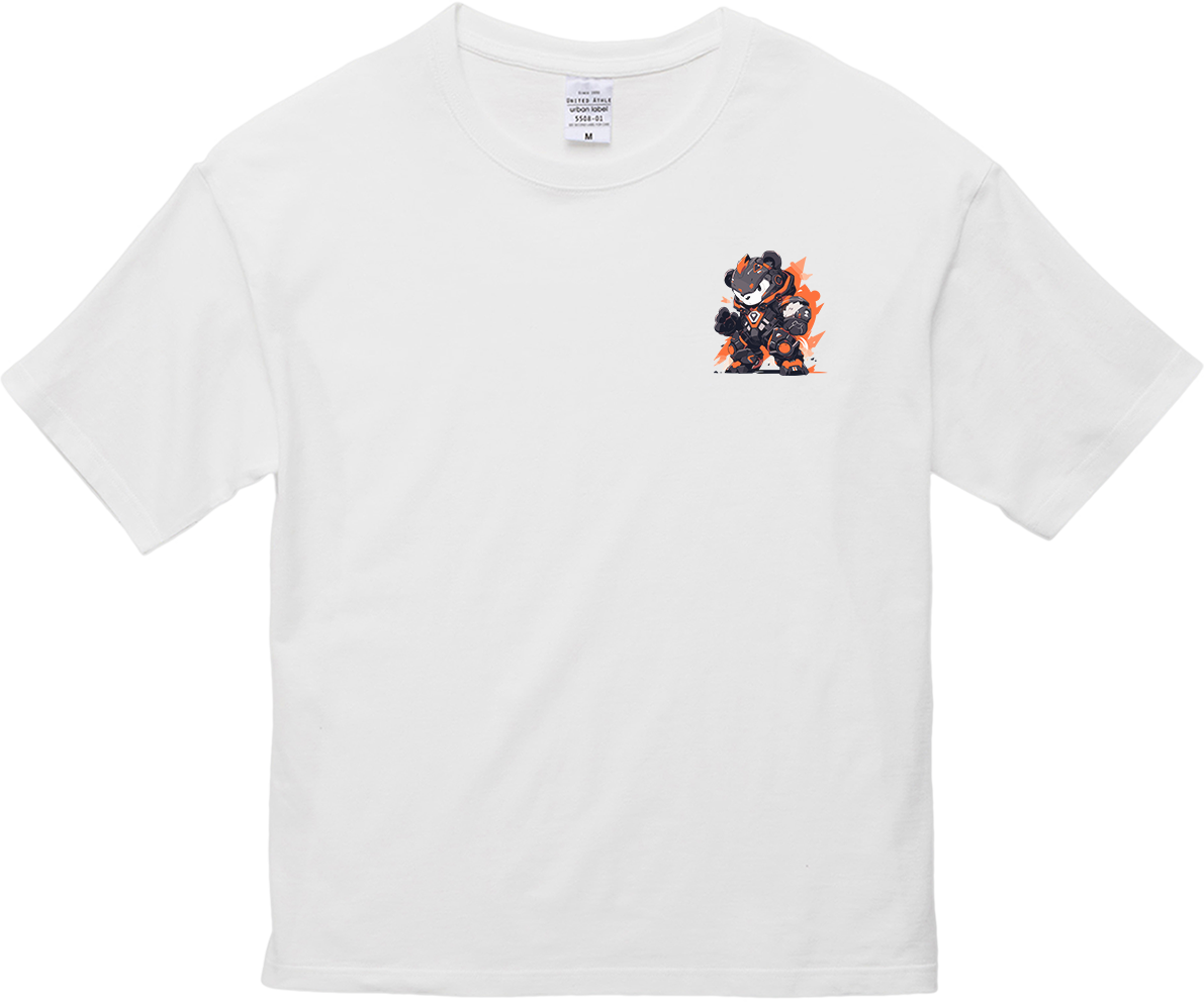 100% Cotton Oversized Tee | Mascot-Bear-007