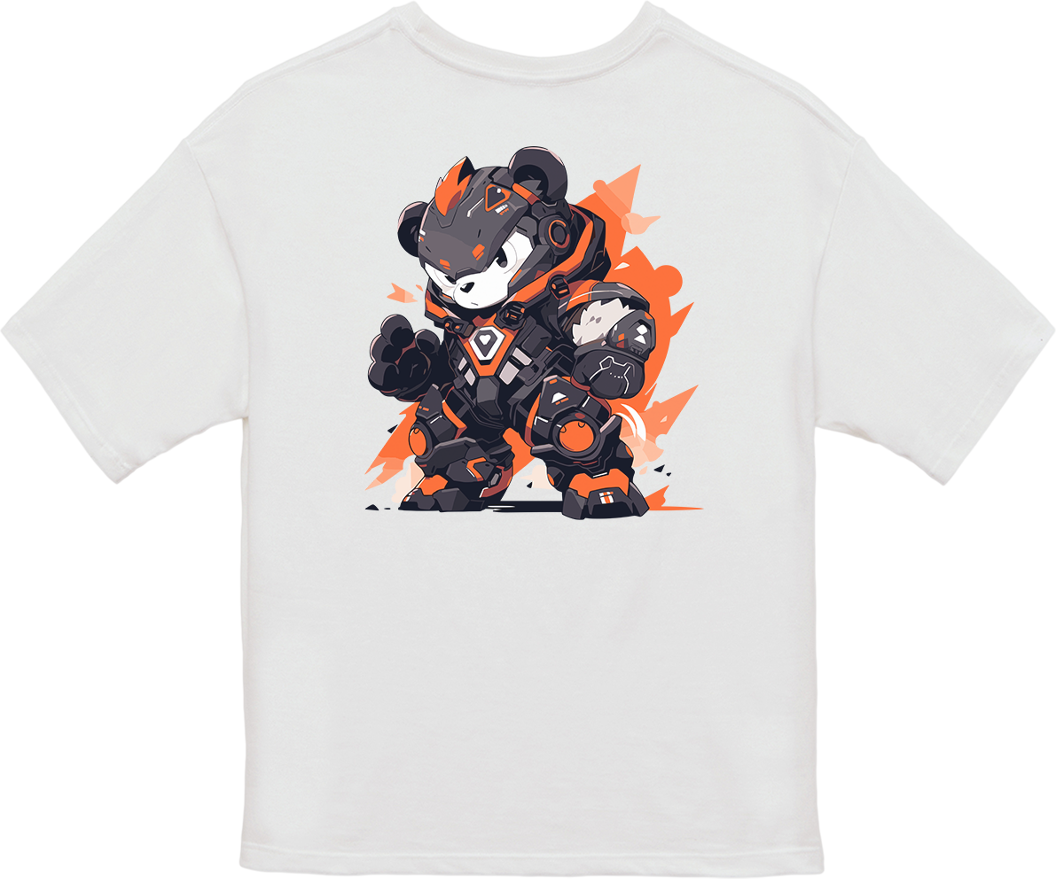 100% Cotton Oversized Tee | Mascot-Bear-007