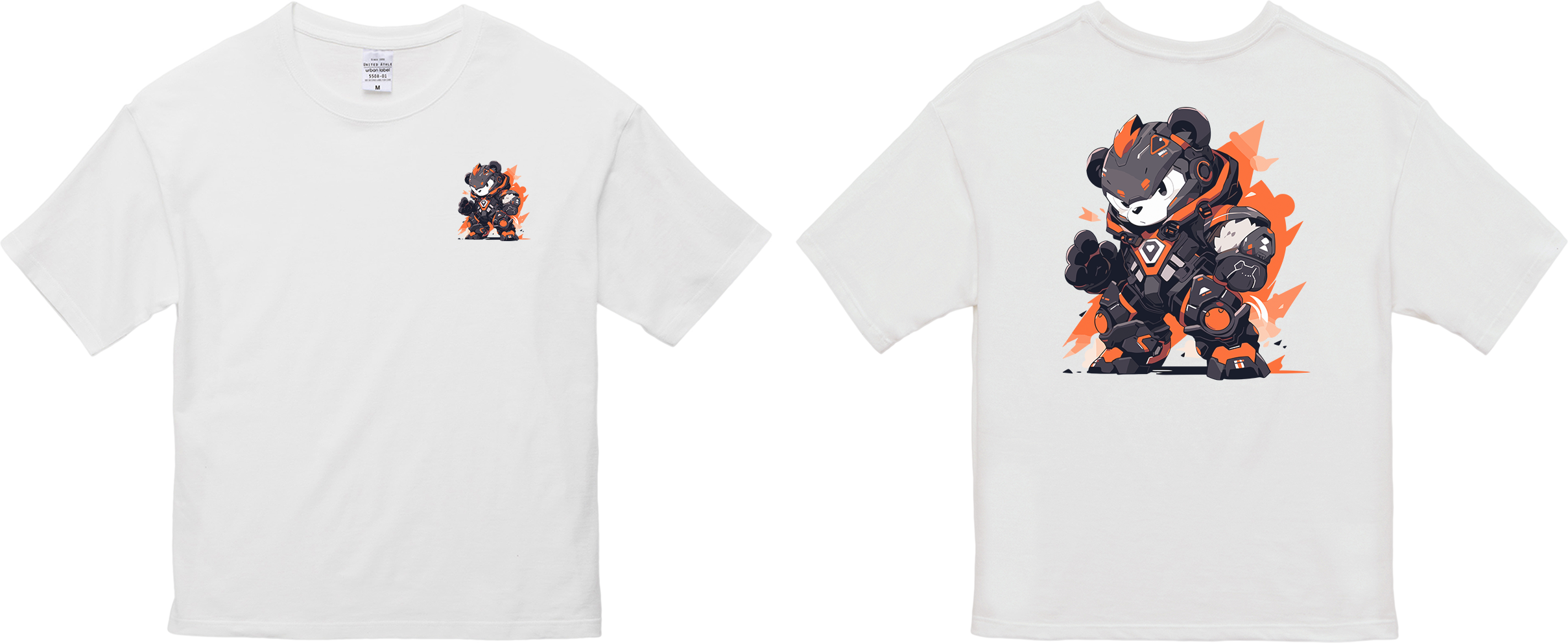 100%纯棉超大T恤 | Mascot-Bear-007
