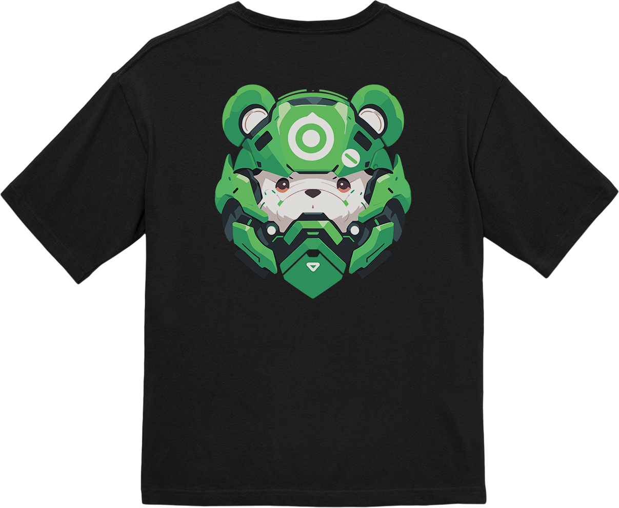 100% Cotton Oversized Tee | Mascot-Bear-011