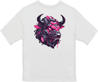 100% Cotton Oversized Tee | Mascot-Bull-001