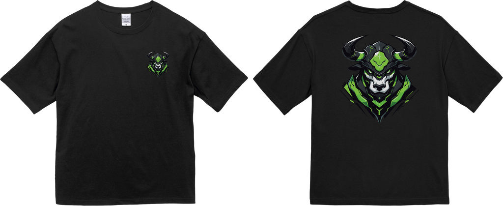100% Cotton Oversized Tee | Mascot-Bull-006