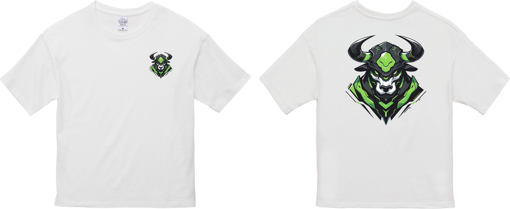 100% Cotton Oversized Tee | Mascot-Bull-006