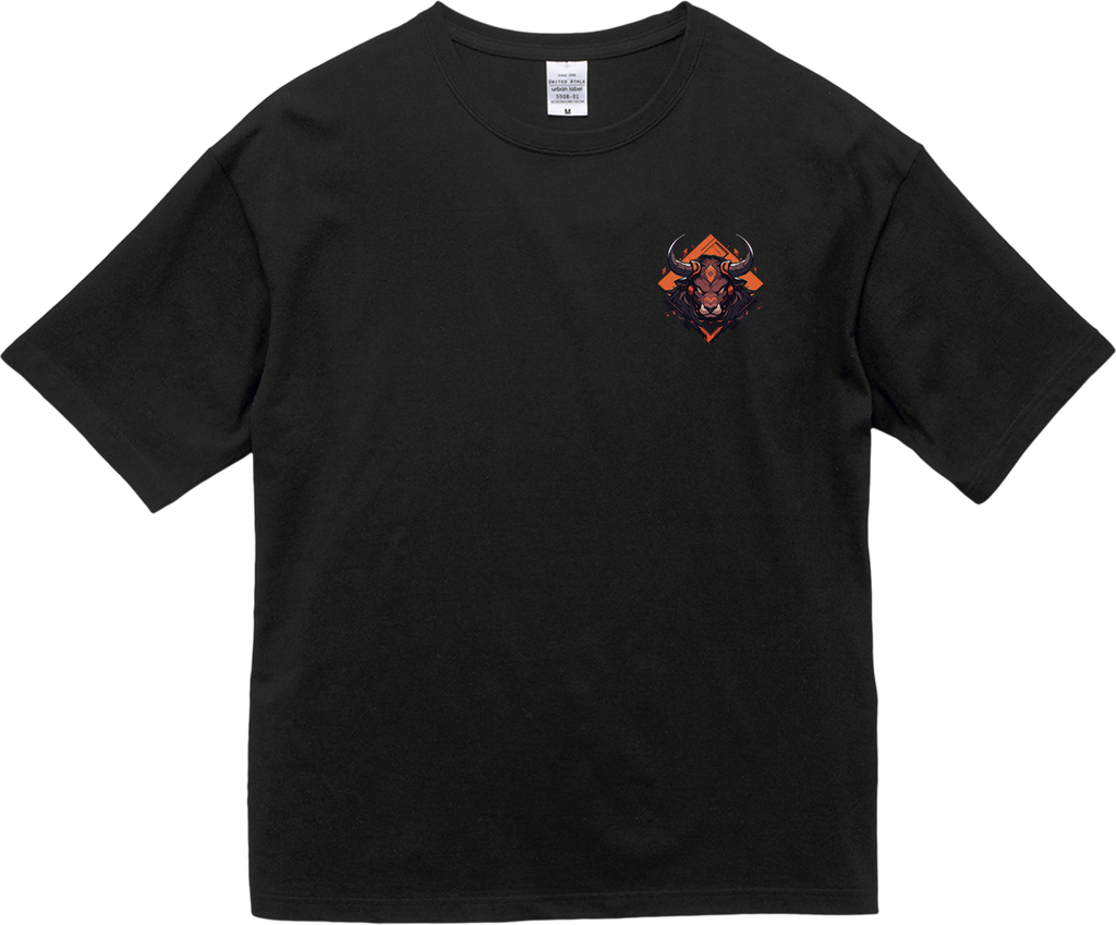 100% Cotton Oversized Tee | Mascot-Bull-007