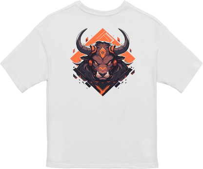 100% Cotton Oversized Tee | Mascot-Bull-007