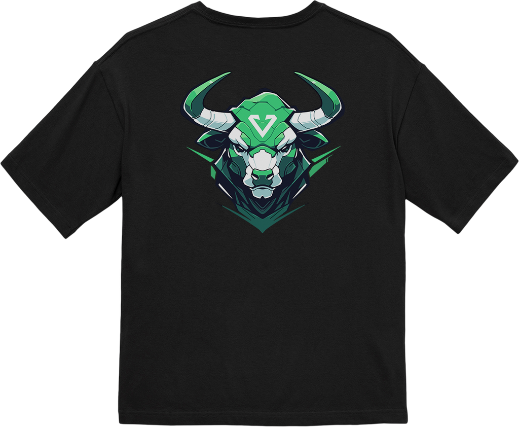 100% Cotton Oversized Tee | Mascot-Bull-012