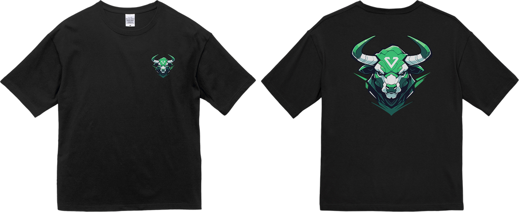 100% Cotton Oversized Tee | Mascot-Bull-012