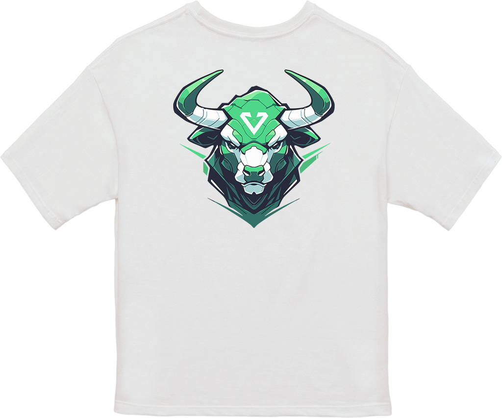 100% Cotton Oversized Tee | Mascot-Bull-012