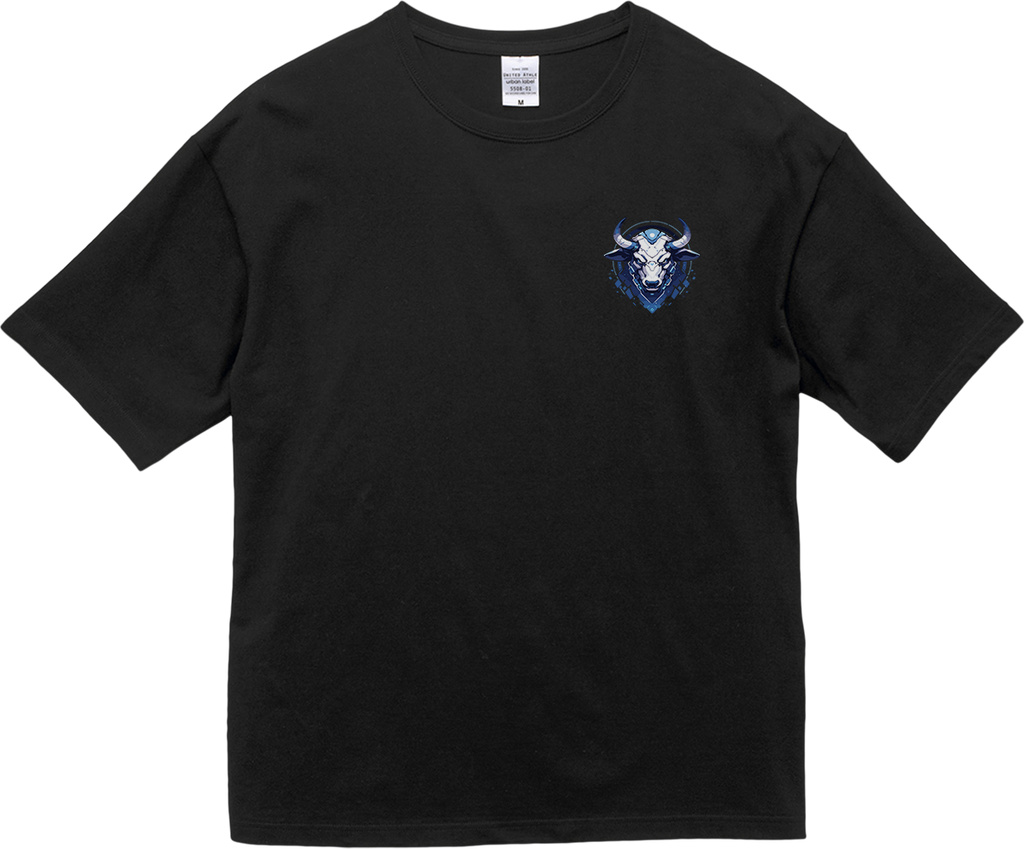100% Cotton Oversized Tee | Mascot-Bull-013