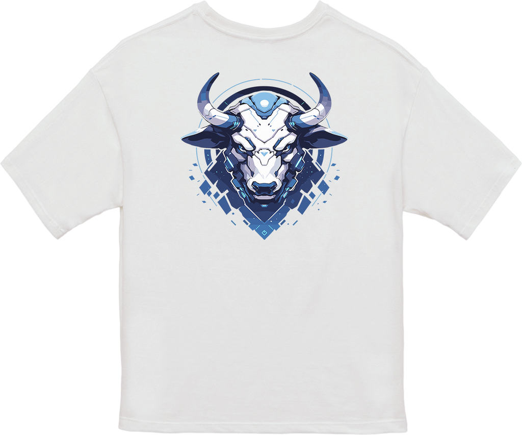 100% Cotton Oversized Tee | Mascot-Bull-013