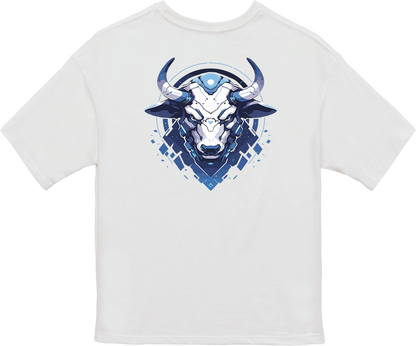 100% Cotton Oversized Tee | Mascot-Bull-013