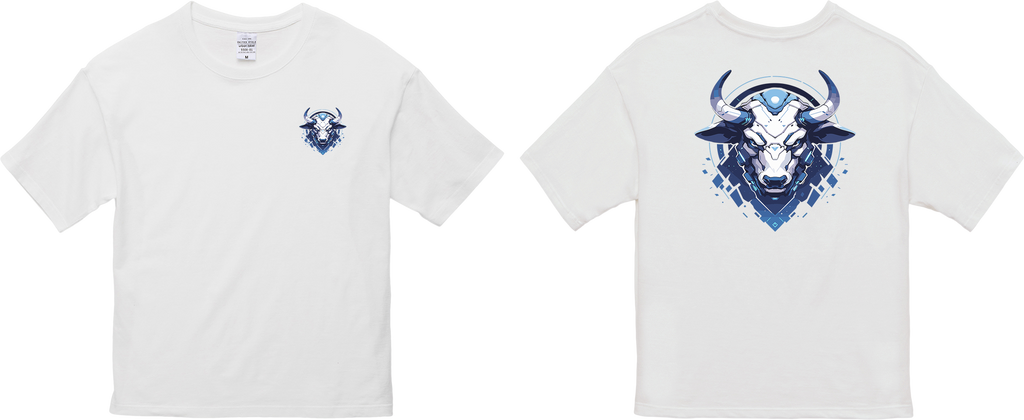 100% Cotton Oversized Tee | Mascot-Bull-013