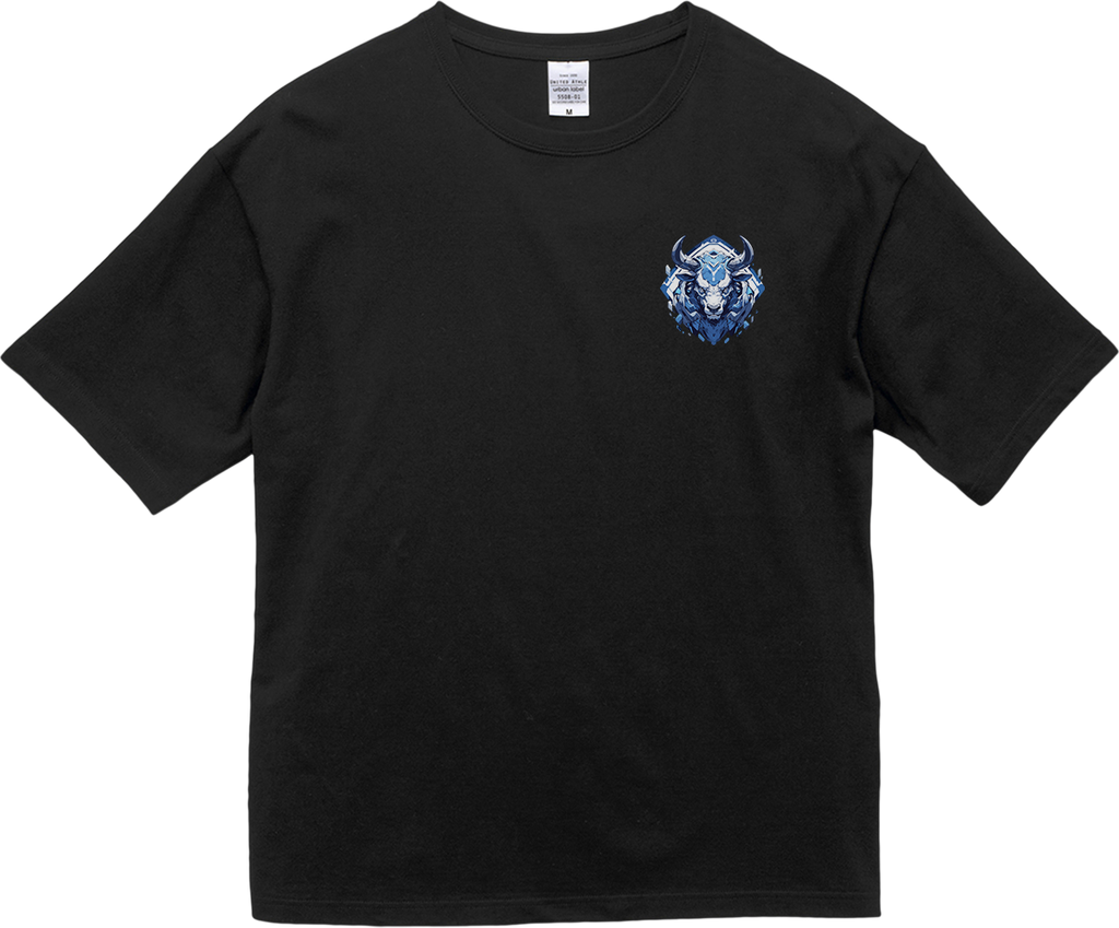 100% Cotton Oversized Tee | Mascot-Bull-014