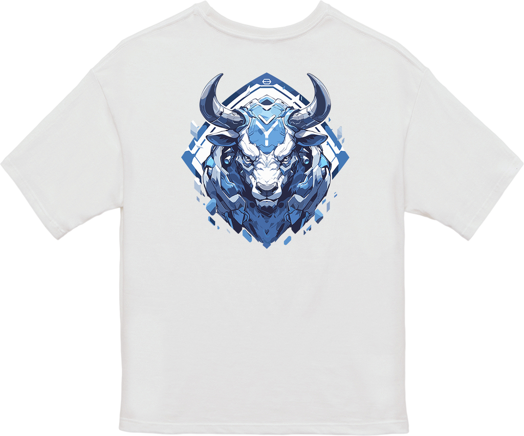 100% Cotton Oversized Tee | Mascot-Bull-014