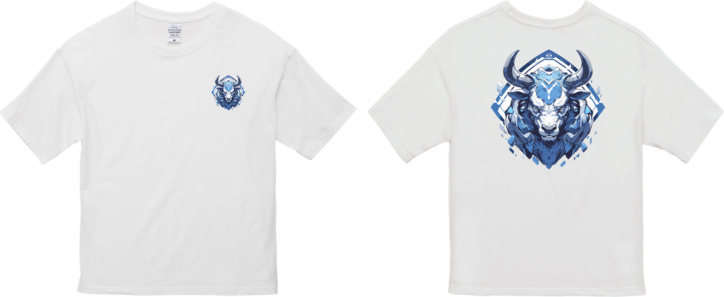100% Cotton Oversized Tee | Mascot-Bull-014