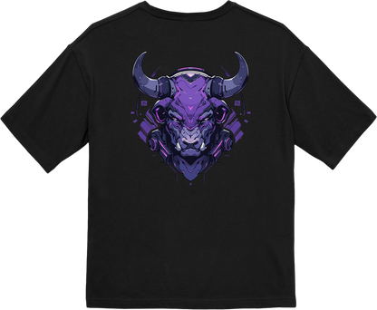 100% Cotton Oversized Tee | Mascot-Bull-015