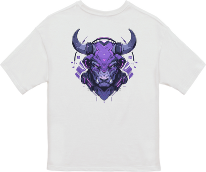 100% Cotton Oversized Tee | Mascot-Bull-015