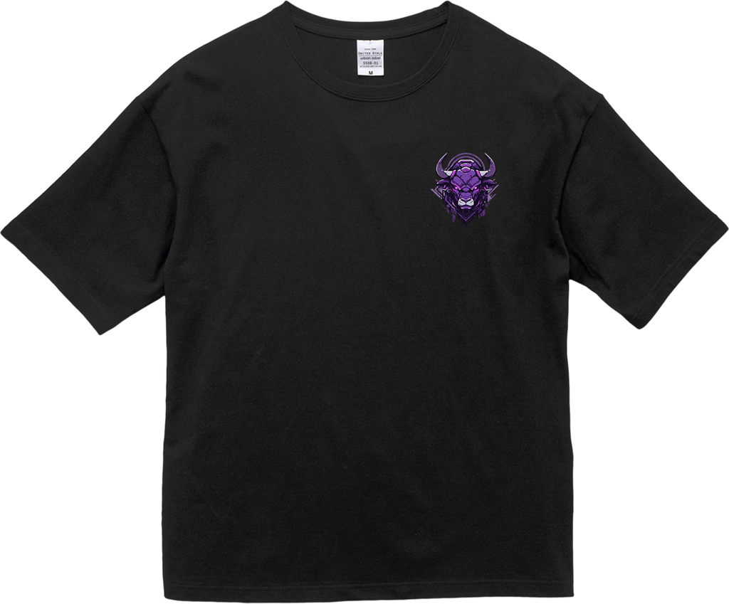 100% Cotton Oversized Tee | Mascot-Bull-016
