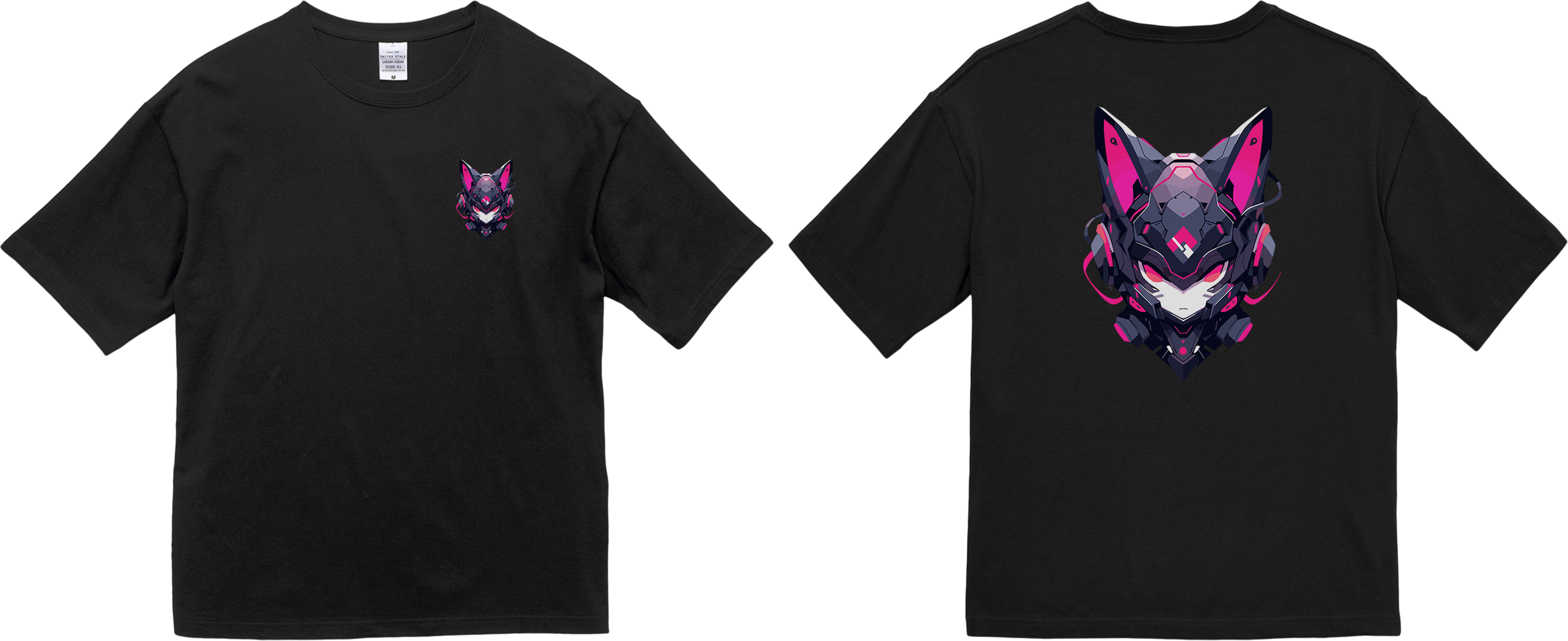 100% 纯棉超大T恤 | Mascot-Cat-001