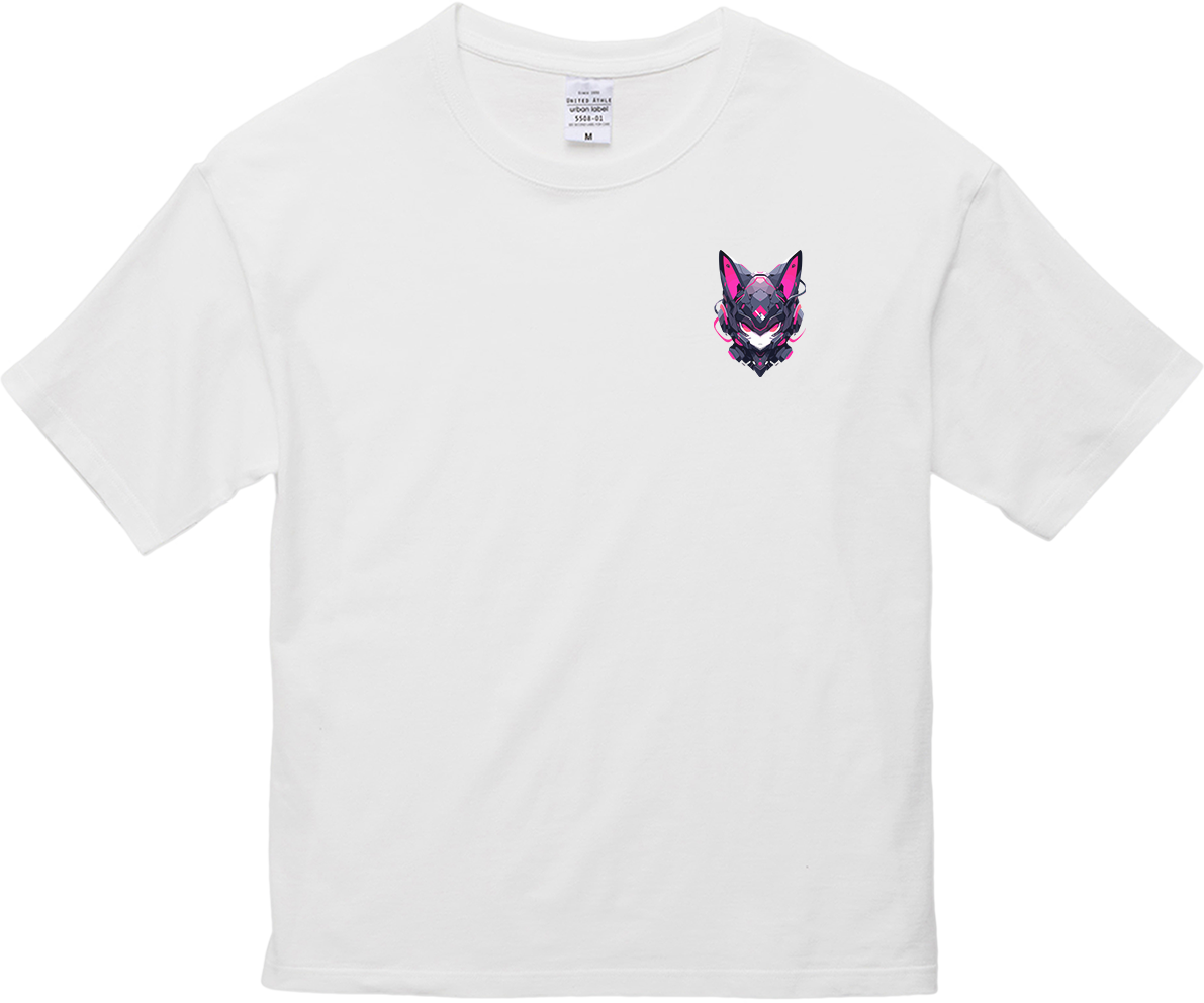 100% Cotton Oversized Tee | Mascot-Cat-001