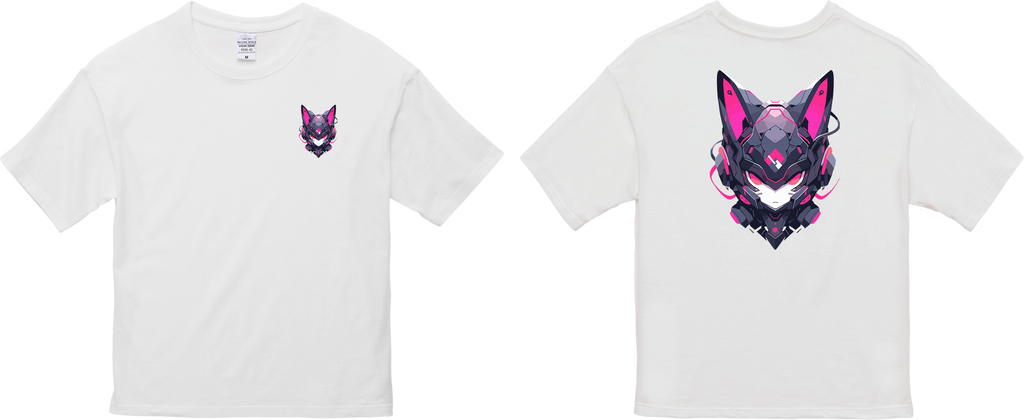 100% Cotton Oversized Tee | Mascot-Cat-001