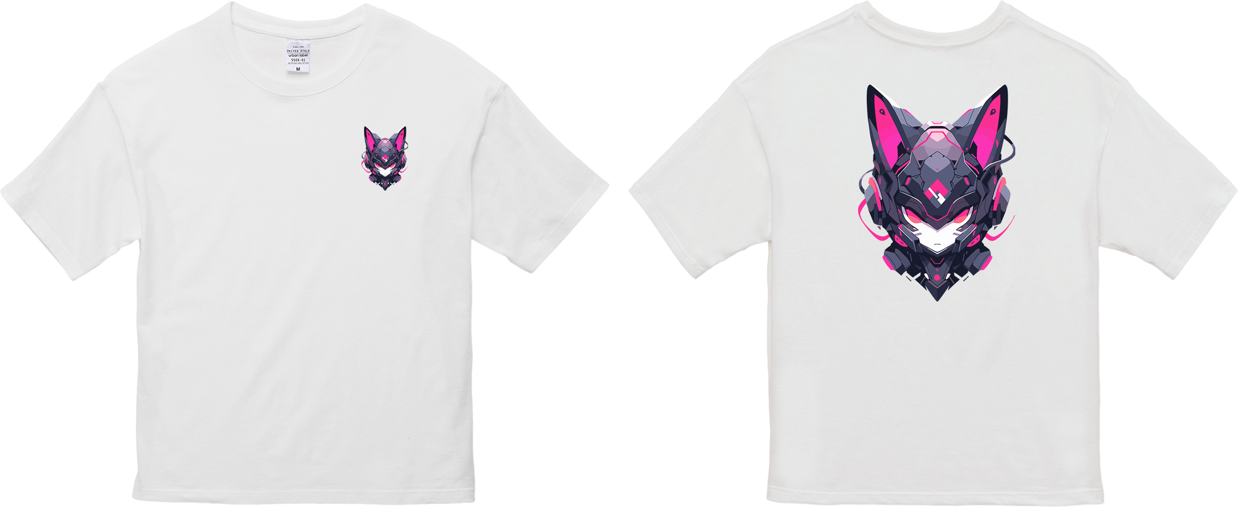 100% 纯棉超大T恤 | Mascot-Cat-001