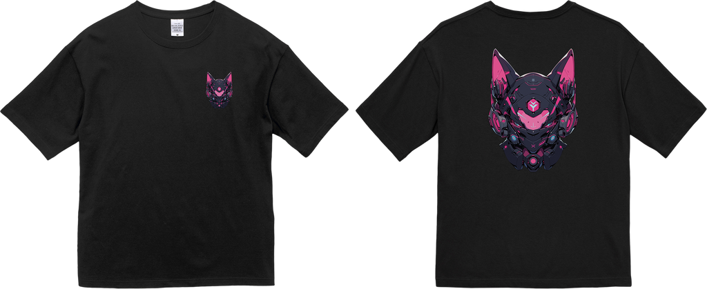 100% Cotton Oversized Tee | Mascot-Cat-002