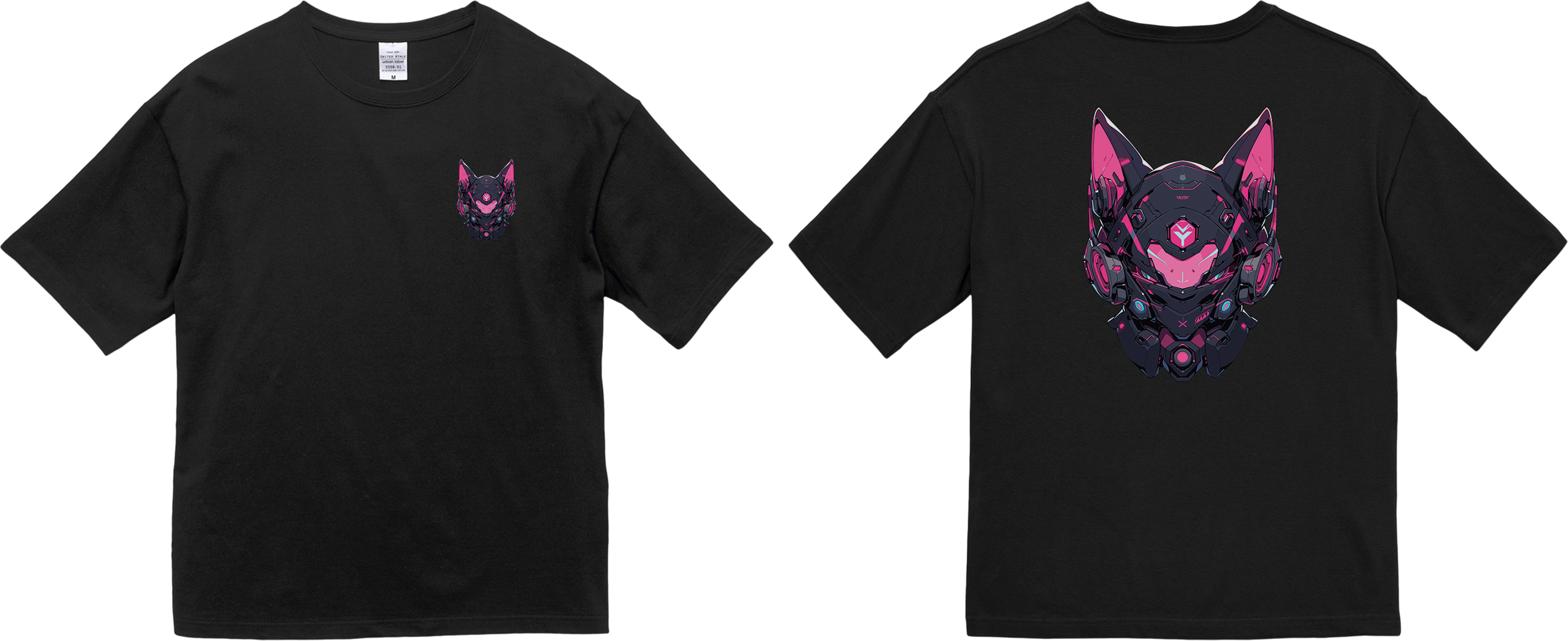 100% 纯棉超大T恤 | Mascot-Cat-002