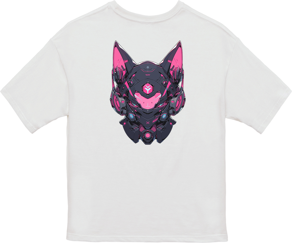 100% Cotton Oversized Tee | Mascot-Cat-002