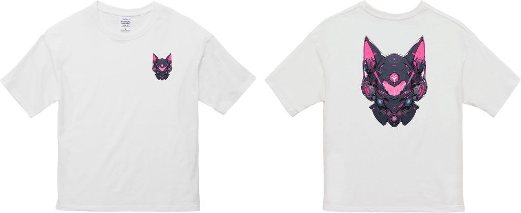 100% Cotton Oversized Tee | Mascot-Cat-002