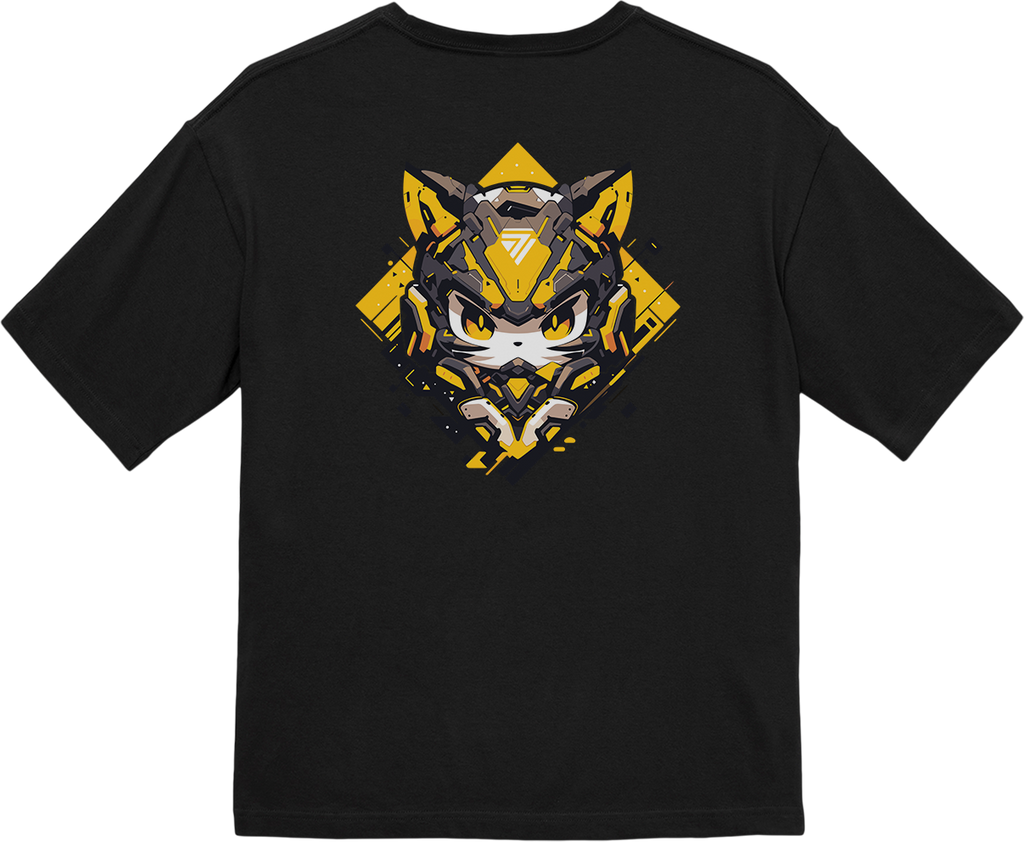 100% Cotton Oversized Tee | Mascot-Cat-003