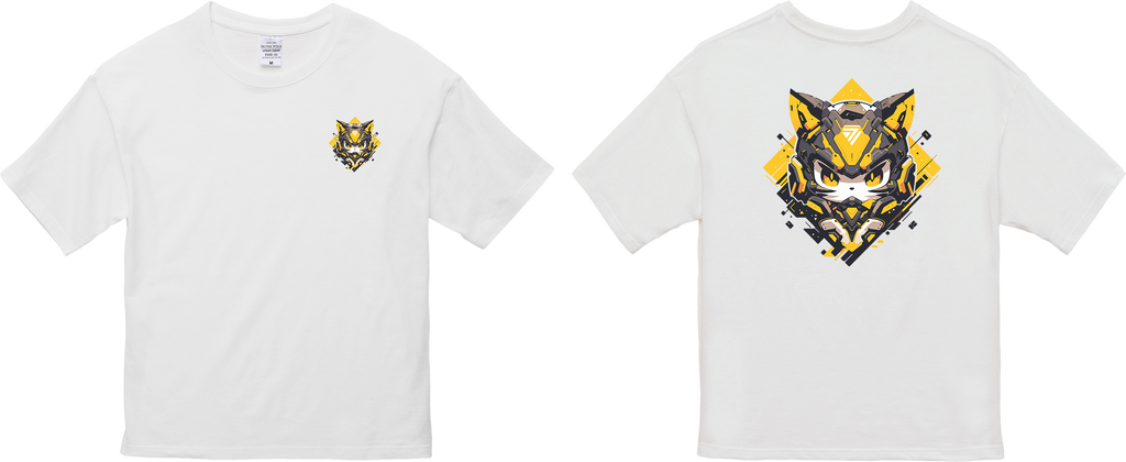 100% Cotton Oversized Tee | Mascot-Cat-003